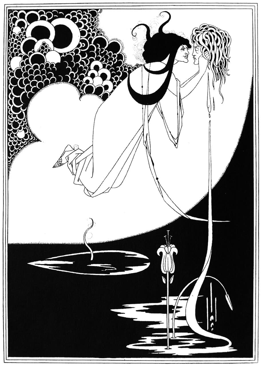 Aubrey Beardsley, The Climax 1893-94, ilustracja do Salome Wilde'a — ikoniczna wizualizacja archetypu femme fatale