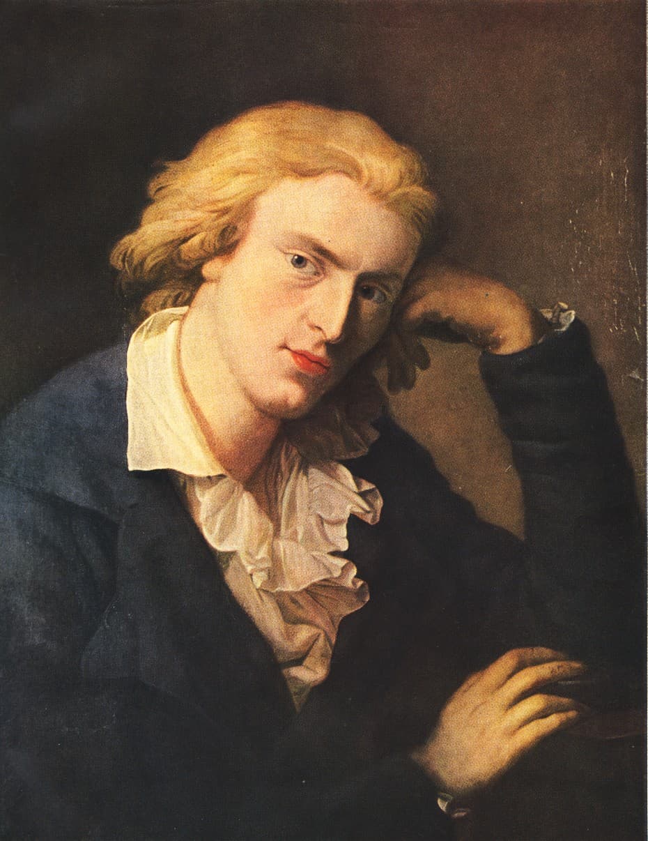 Anton Graff, Portret Fryderyka Schillera, ok. 1791 - popiersie poety, spojrzenie ujmujące żywą, niespokojną osobę