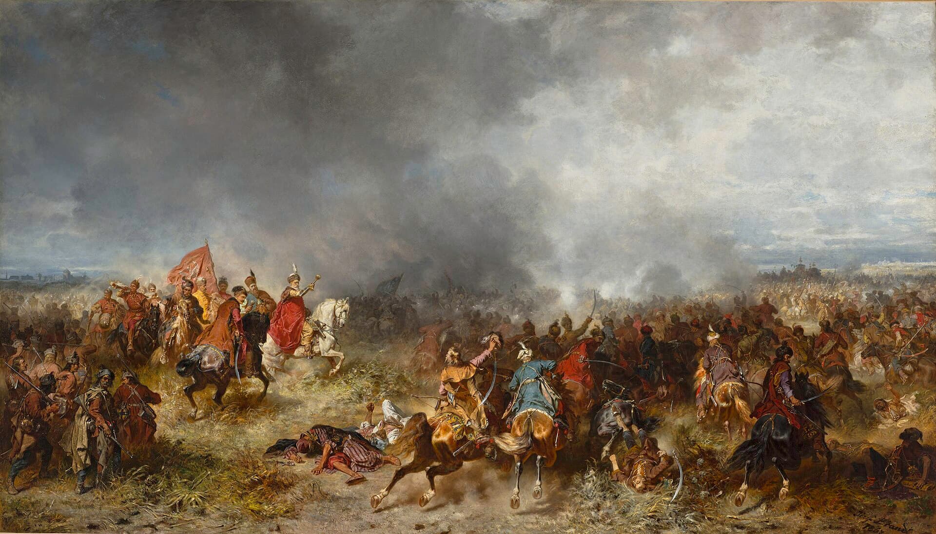 Józef Brandt, Bitwa pod Chocimiem (1867) - rozpędzona kresowa jazda z szablami w kurzu bitwy