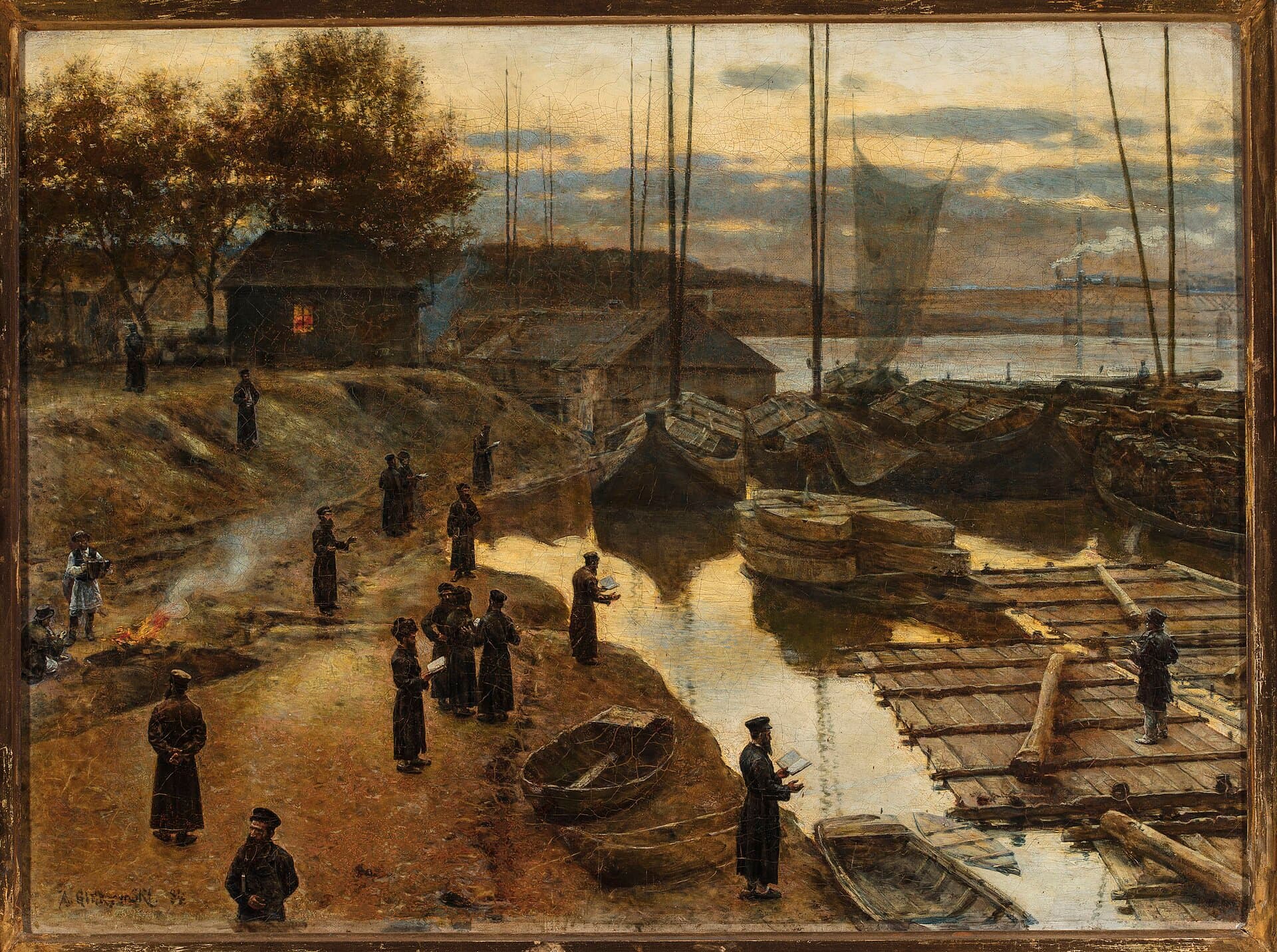 Aleksander Gierymski, Święto Trąbek (1884) - żydowska wspólnota nad brzegiem Wisły podczas obrzędu taszlich